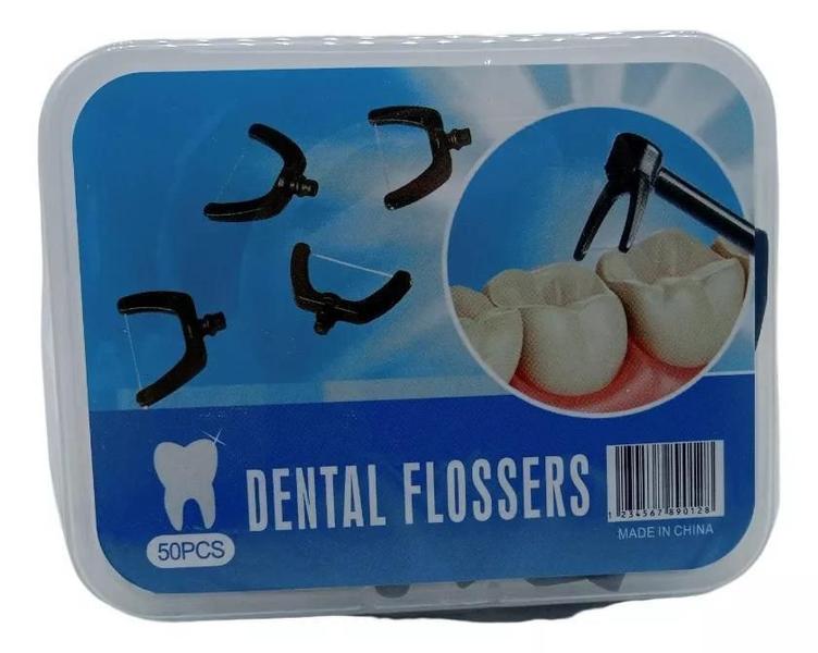 Imagem de Fio Dental Elétrico a Pilha com Vibração - 50 Flosser