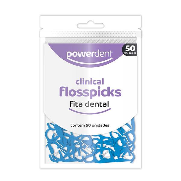 Imagem de Fio Dental Powerdent Floss Picks Adulto 50un