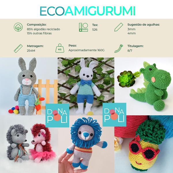 Imagem de Fio Ecoamigurumi Euroroma 254m Linha Amigurumi Várias Cores