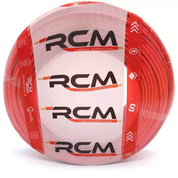 Fio Elétrico Vermelho Cabo Flexível 1 X 10mm Rolo 100m - RCM CABOS ELÉTRICOS Imagem de Fio Elétrico Vermelho Cabo Flexível 1 X 10mm Rolo 100m