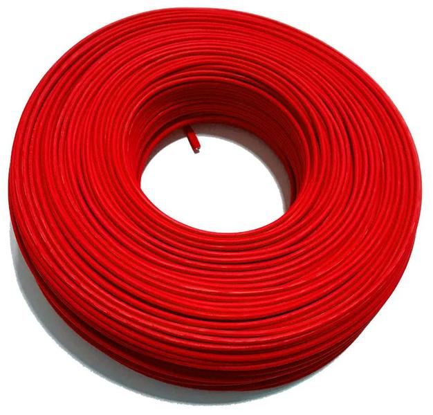 Imagem de Fio Elétrico Vermelho Cabo Flexível 1 X 2,5mm Rolo 100m