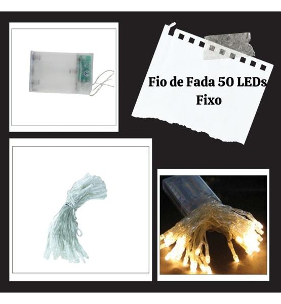 Imagem de Fio fada 50 leds warm fixo a pilha