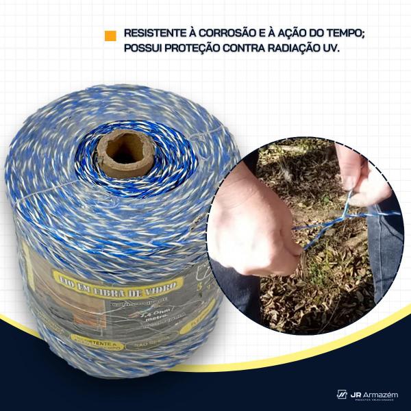 Imagem de Fio Fibra De Vidro Cerca Rural 500 M Super Resistente Zebu