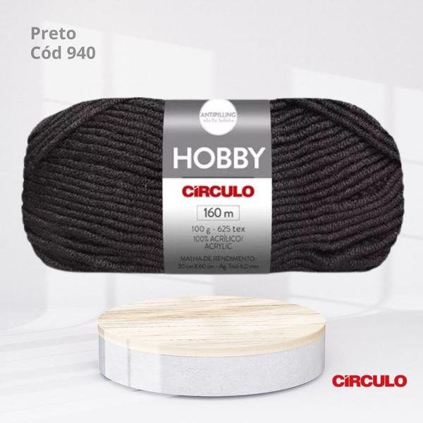 Imagem de Fio Hobby Circulo 100g Preto 940