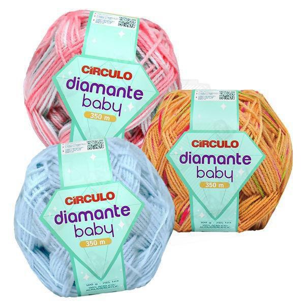 Imagem de Fio Lã Diamente Baby 100G 350M Circulo Crochê Trico