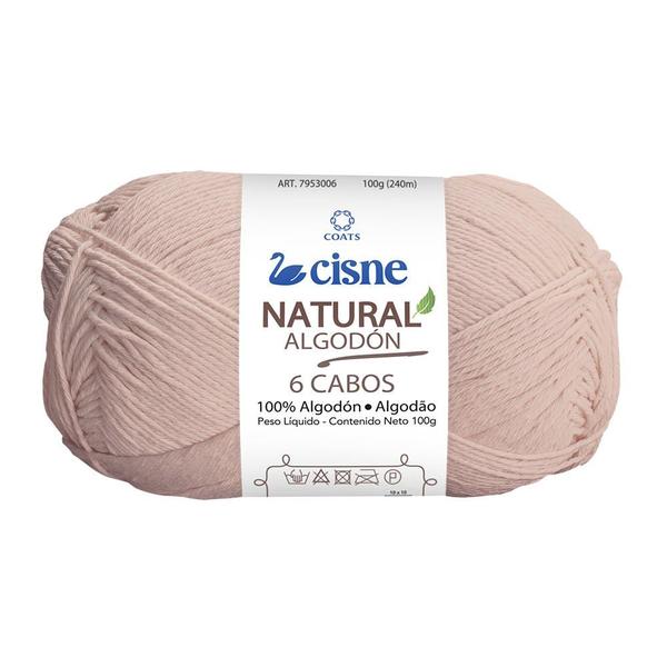 Imagem de Fio/Linha Cisne Natural 6 Cabos 100g 100% Algodão 220m Tex 445