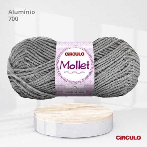 Imagem de Fio Mollet Circulo 100g Cor Alumínio 700