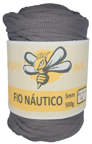 Imagem de Fio Náutico Premium Poliéster 5Mm 500G Trico Croche Cinza 18