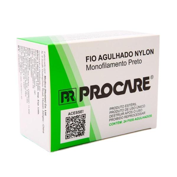 Imagem de Fio Nylon Nº 4-0 Com Agulha 2cm Procare 1 Unidade