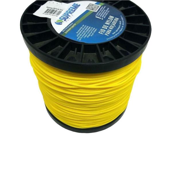 Imagem de Fio Nylon Para Roçadeira Redondo 3,0mm Bobina 2kg cor Amarelo