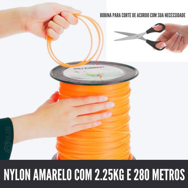 Imagem de Fio Nylon Roçadeira Redondo 3Mm Vulcan Toyama Stihl Nakan