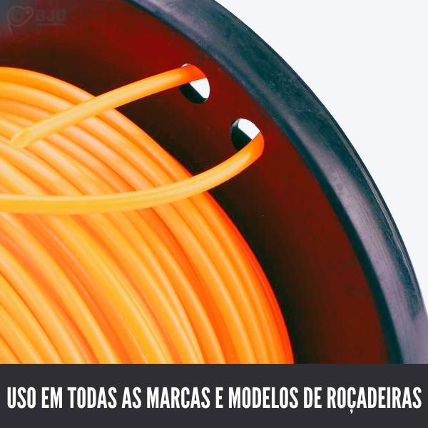 Imagem de Fio Nylon Roçadeira Redondo 3Mm Vulcan Toyama Stihl Nakan