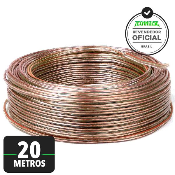 Fio Paralelo 2x2,5 100% Cobre Cabo Alto Falante 20 Metros - CRK Imagem de Fio Paralelo 2x2,5 100% Cobre Cabo Alto Falante 20 Metros
