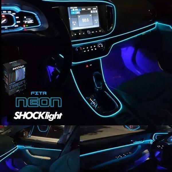 Imagem de Fio Tubo Fita De Neon Luz 3M Vermelha Interior Automotivo