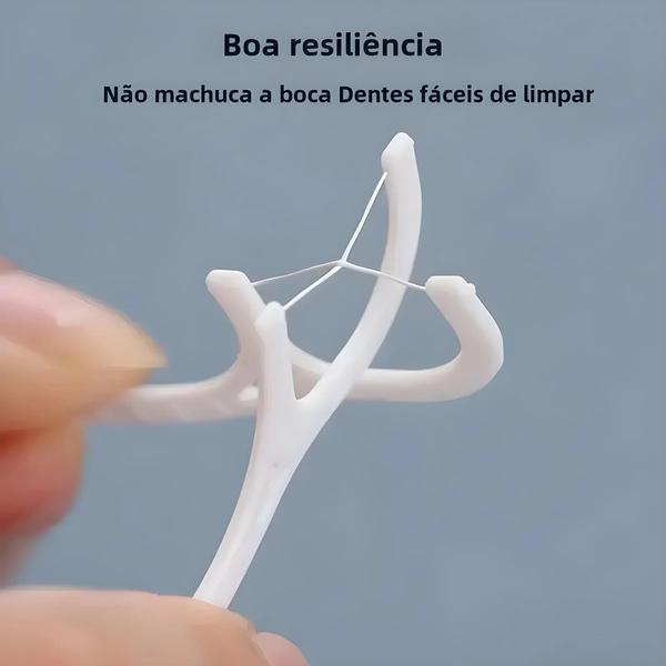 Imagem de Fios Dentais Descartáveis (100, 300 ou 500 unidades) - Limpeza Interdental Portátil