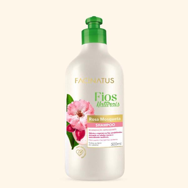 Imagem de Fios Naturais Shampoo Capilar Rosa Mosqueta Facinatus 500 Ml