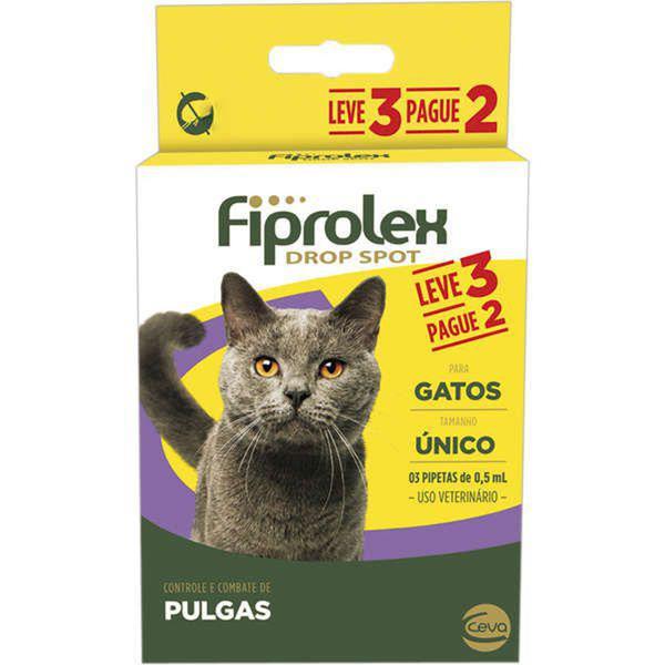 Imagem de Fiprolex Drop Spot Gatos - 3 pipetas - Ceva