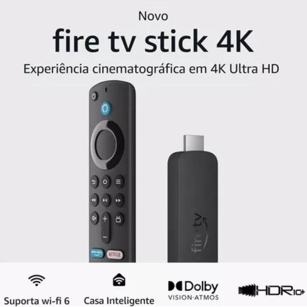 Imagem de Fire Stick 4K WiFi 6  Streaming 4K de Alta Qualidade e Conexão WiFi Avançada