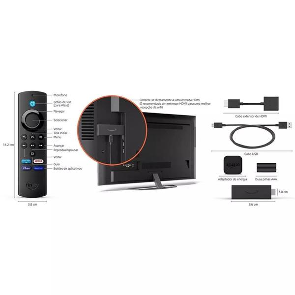 Imagem de Fire TV Stick Lite 2º Geração Streaming em Full HD com Alexa Com Controle Remoto por Voz com Alexa