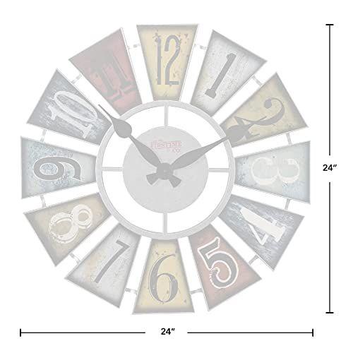 Imagem de FirsTime & Co. FirsTime Numeral Windmill Wall Clock, 24", Multicolor