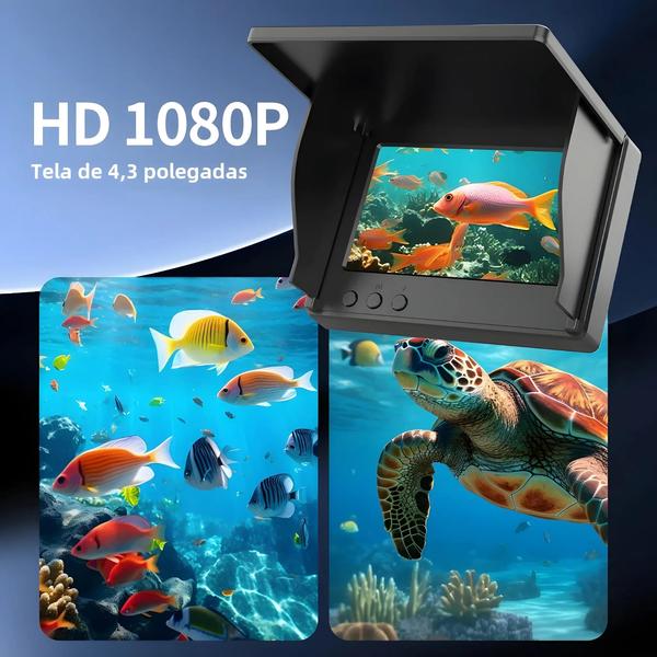 Imagem de Fish Finder Portátil com Câmera Subaquática 1080p e Tela LCD de 4,3 Polegadas