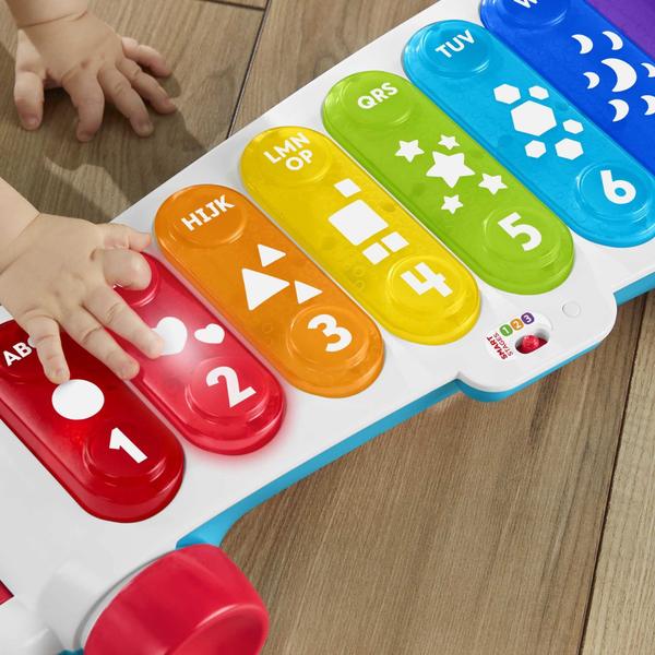 Imagem de Fisher-Price Gigante Light-Up Xilofone, Pretend Instrumento Musical Brinquedo Eletrônico Pull com Canções Educacionais para Bebês e Crianças SIOC