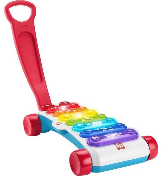 Imagem de Fisher-Price Gigante Light-Up Xilofone, Pretend Instrumento Musical Brinquedo Eletrônico Pull com Canções Educacionais para Bebês e Crianças SIOC