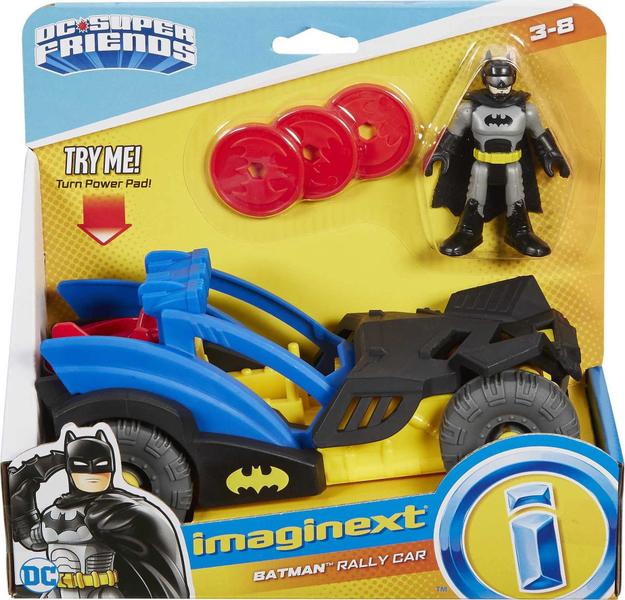 Fisher-Price Imaginext DC Super Friends Batman Figure & Rally Car, GKJ25 Imagem de Fisher-Price Imaginext DC Super Friends Batman Figure & Rally Car, GKJ25