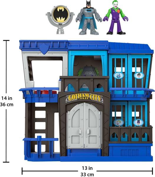 Imagem de Fisher-Price Imaginext DC Super Friends, Gotham City Jail Recharged, playset da prisão com Batman e figuras do Coringa para crianças em idade pré-escolar de 3 a 8 anos Amazon Exclusive