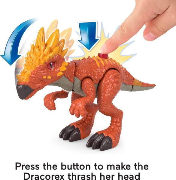 Imagem de Fisher-Price Imaginext Jurassic World Camp Cretáceo Runaway Dinos, Ben and Bumpy, 5 Peças De Brinquedo de Dinossauro, Figura e Conjunto de Veículos para Crianças Pré-Escolares Idades 3 e Up Exclusivo da Amazônia