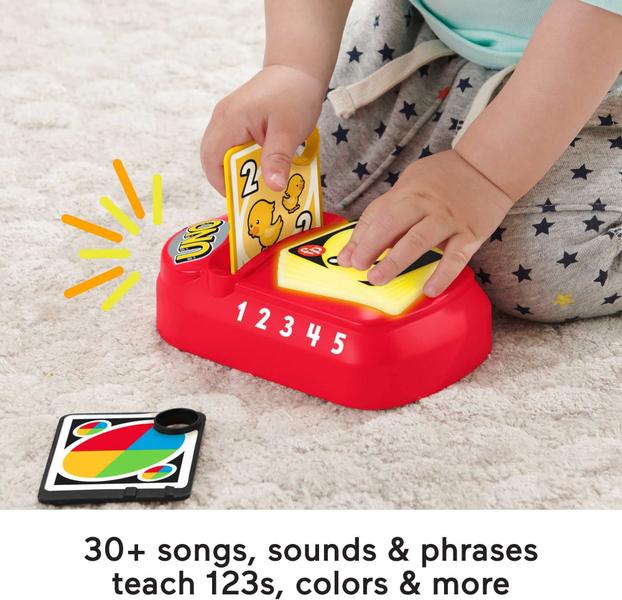 Imagem de Fisher-Price Laugh & Learn Counting and Colors UNO, Brinquedo de Aprendizagem Eletrônica com Luzes e Música para Crianças de 6 a 36 Meses