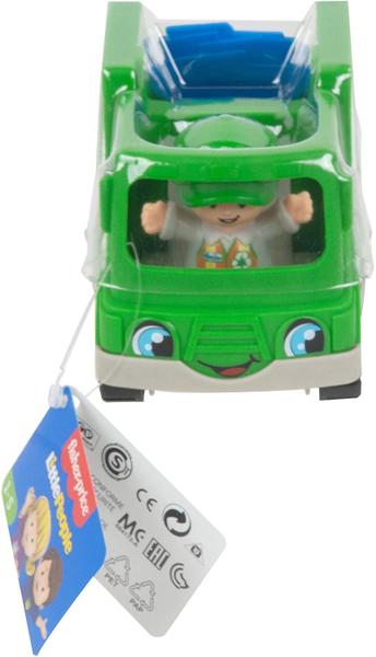 Imagem de Fisher-Price Little People Recycle Truck, veículo push-along com figura e acessório para crianças e crianças pré-escolares de 1 a 5 anos