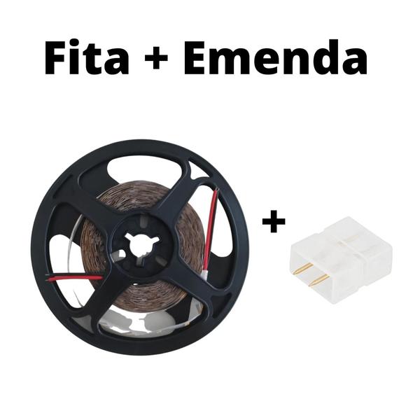 Imagem de Fita 5 Metros Led Super Brilho 2835 12W 3000k + Emenda P/ Fita