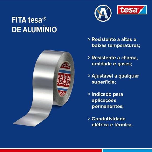 Imagem de Fita Adesiva de Alumínio TESA 60632 Profissional 50mmx50m