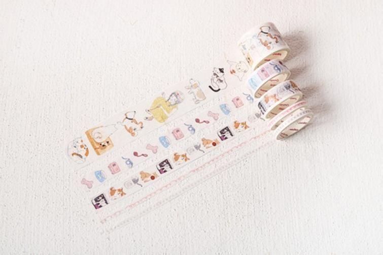 Imagem de Fita Adesiva Decorada Pet Bichinhos Washi Tape