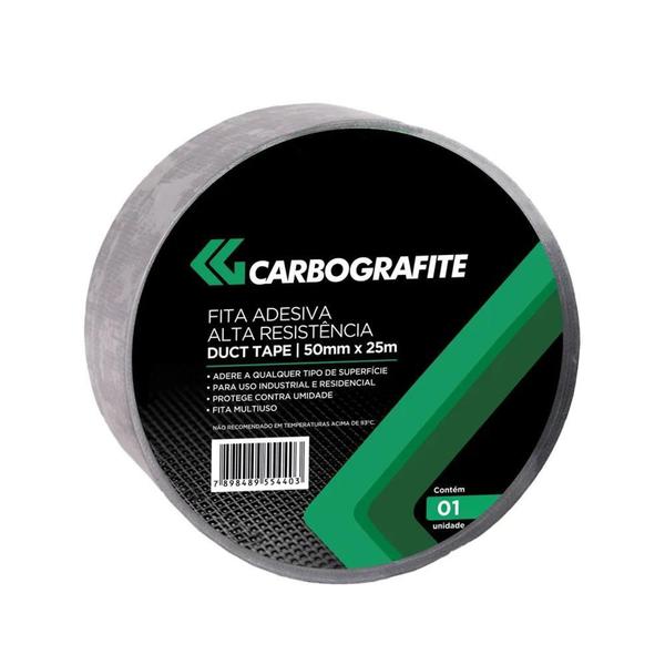 Imagem de Fita Adesiva Duct Tape Cinza Carbografite