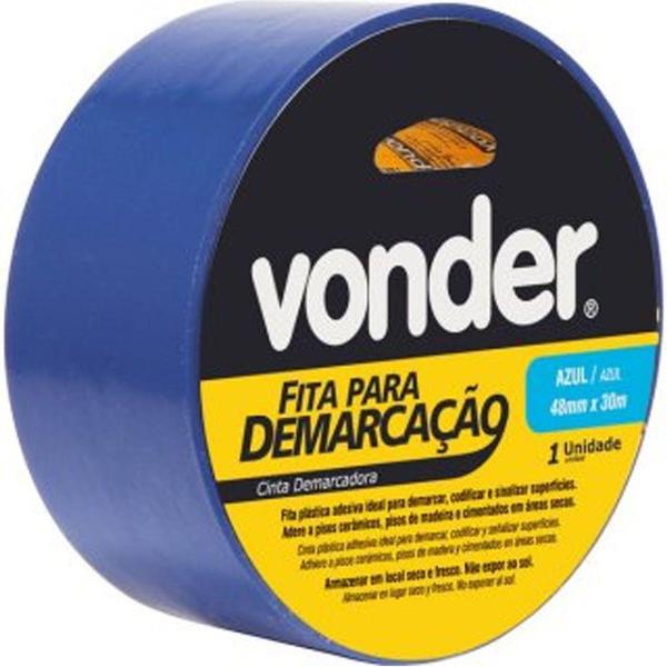 Imagem de Fita Adesiva para Demarcação 48mm x 30m Azul Vonder 1065504311