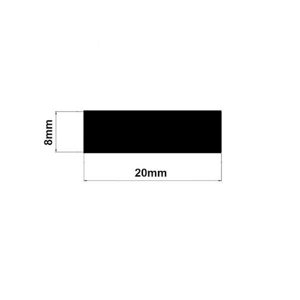 Imagem de Fita Adesiva Preta Espuma de Vedação Fresta 08x20mm 10mt