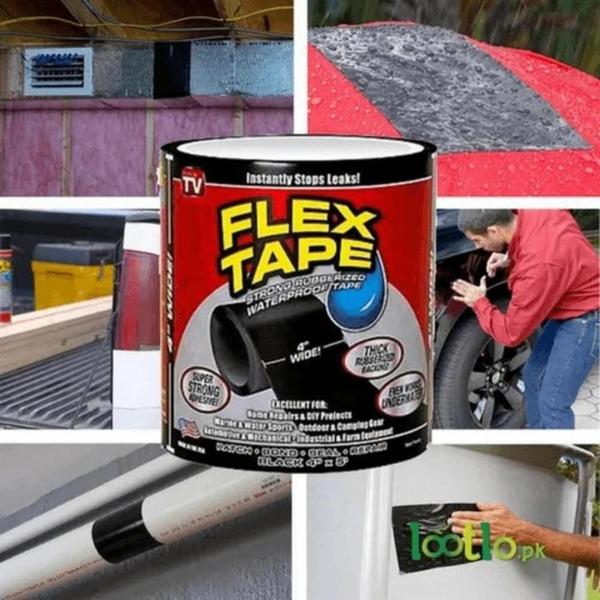 Imagem de Fita Adesiva Super Resistente Para Reparos Flex Tape Preto