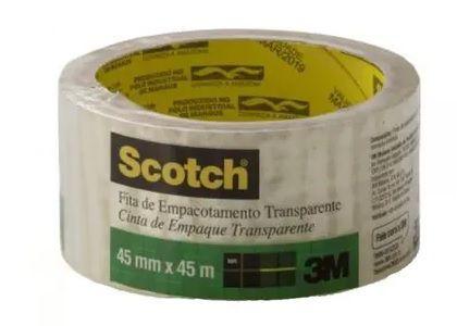 Imagem de Fita Adesiva Transparente 45mx45mm  Scotch 3M  - 1 Unidade