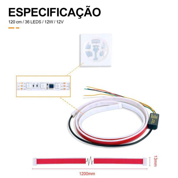 Imagem de Fita adesiva traseira Barra Led Neon sinalização porta malas lindo Chevrolet Corsa 1998 1999 2000 2001