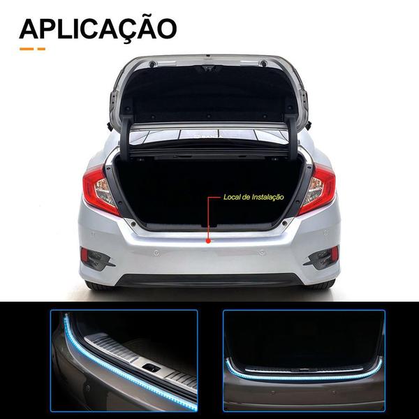 Imagem de Fita adesiva traseira Barra Led Neon sinalização porta malas lindo Chevrolet Onix 2011 2012 2013 2014