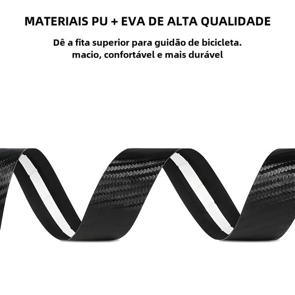 Imagem de Fita Antiderrapante para Guidão de Bicicleta - Textura de Fibra de Carbono