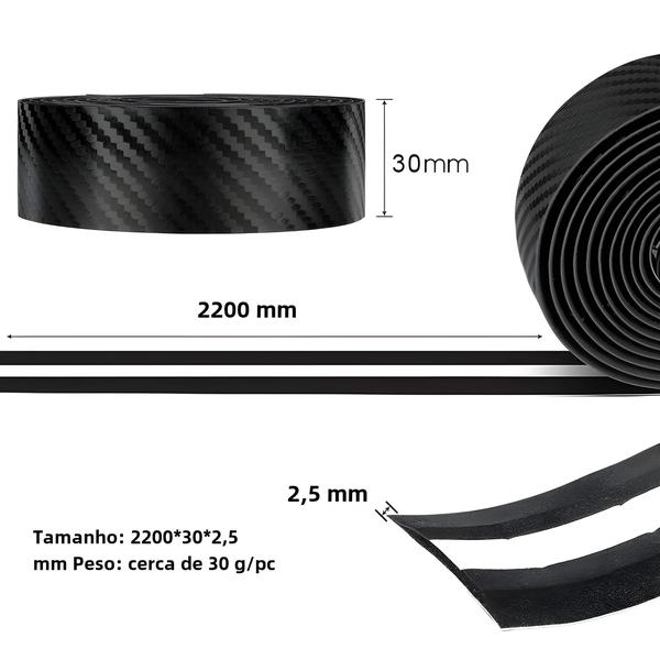 Imagem de Fita Antiderrapante para Guidão de Bicicleta - Textura de Fibra de Carbono