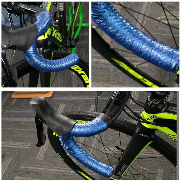 Imagem de Fita Antiderrapante para Guidão de Bicicleta - Textura de Fibra de Carbono