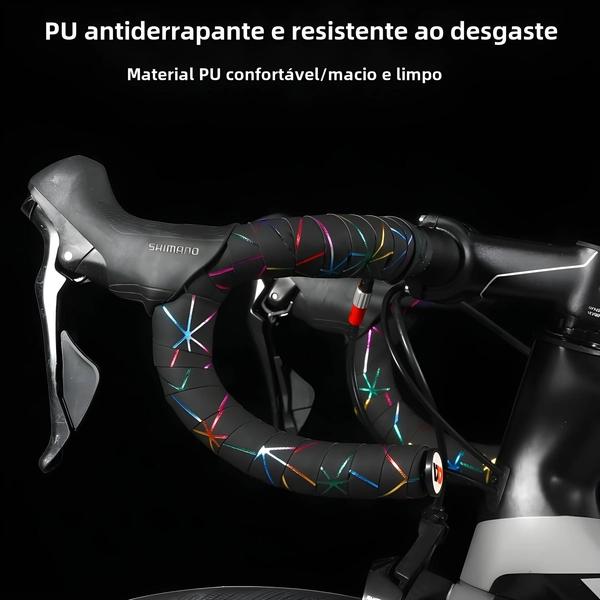 Imagem de Fita Antivibração para Guidão de Bicicleta West Biking - EVA/PU com 2 Plugues