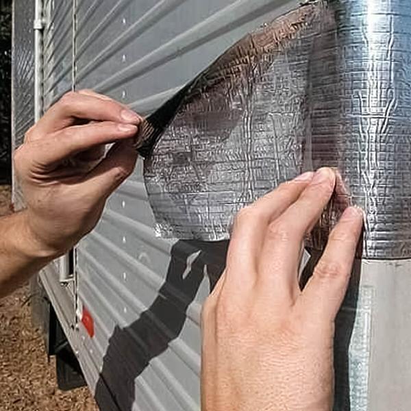 Imagem de Fita asfaltica Bomder Metalizada Impermeável 5m Calhas Rufos Telhas Dutos de Ar