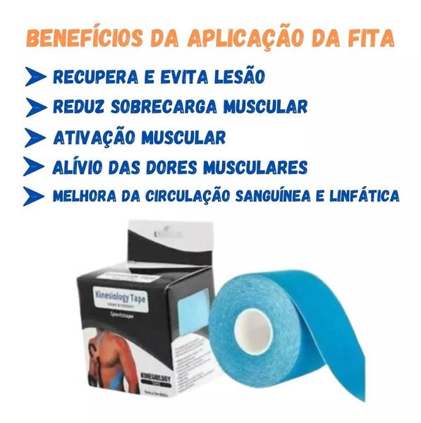 Imagem de Fita Bandagem Elástica Cinesiologia Fisioterapia Muscular