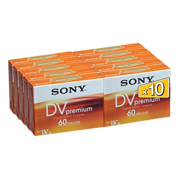 Imagem de Fita cassete Mini DV Sony Premium 60 min, pacote com 10 DVM60PR4J