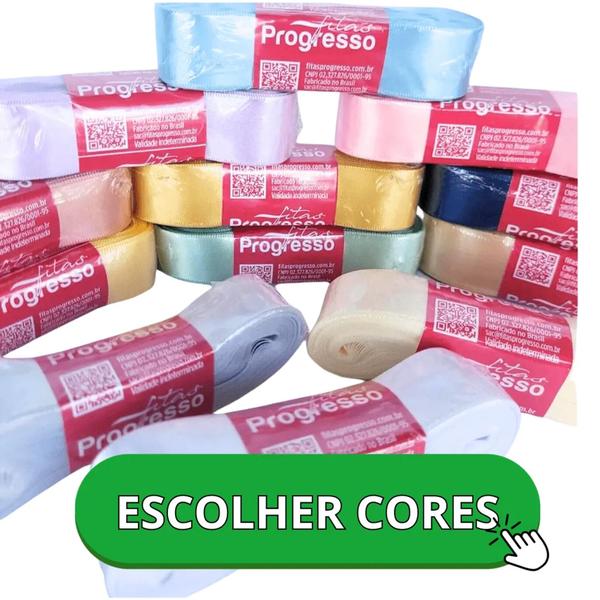 Imagem de Fita cetim 100% poliester rolo 50mt 38mm cor 1 branco